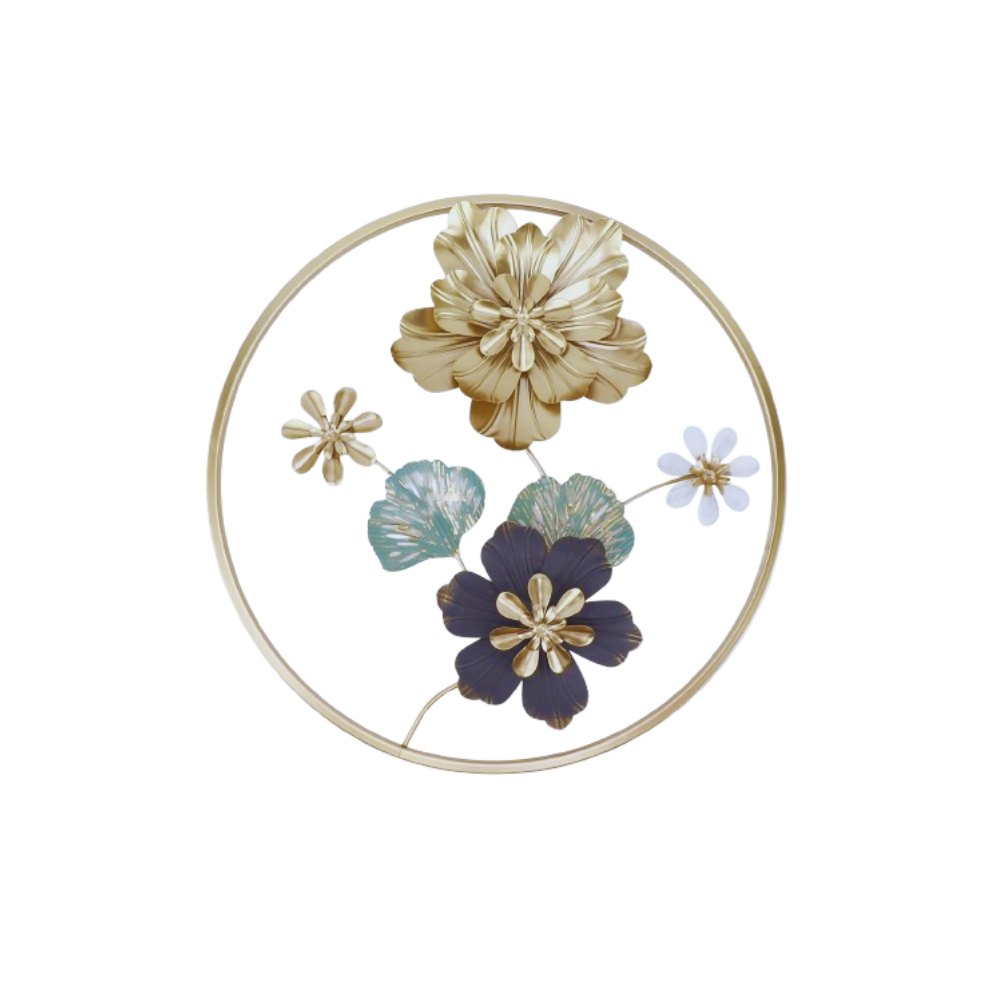 Elegant Iron Floral Wall Hanging
