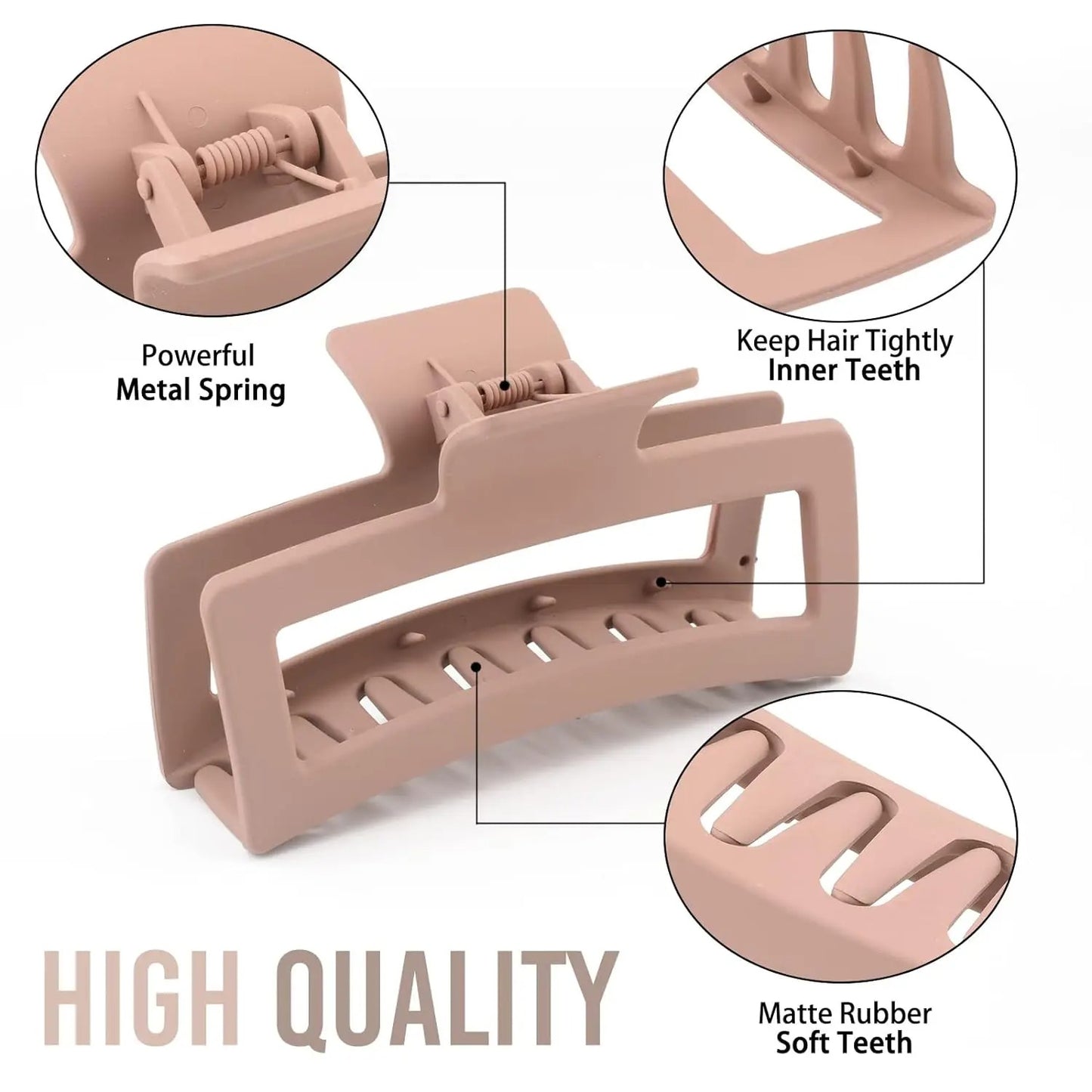 XL Rectangle Hair Claw Clips – Jumbo Claw