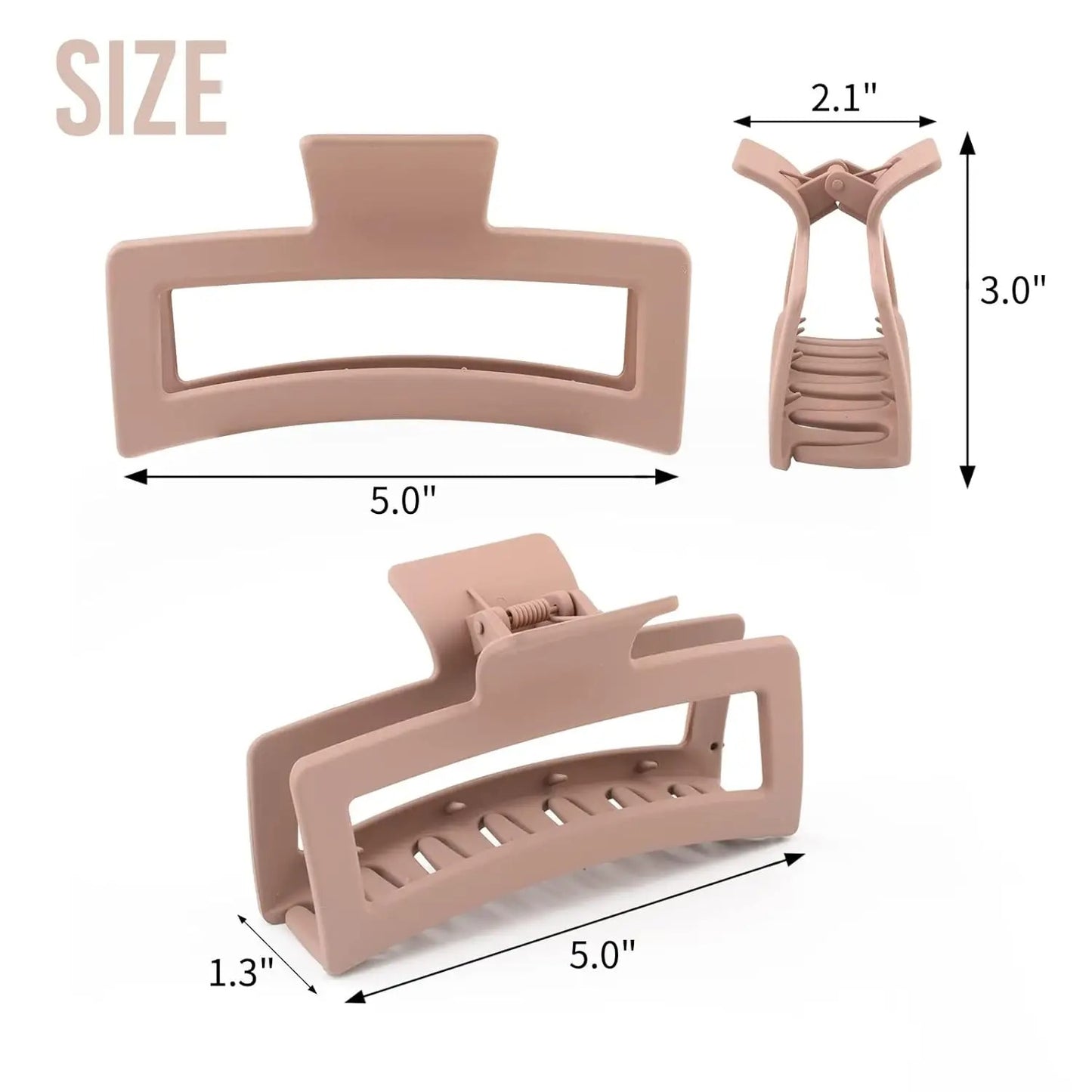 XL Rectangle Hair Claw Clips – Jumbo Claw