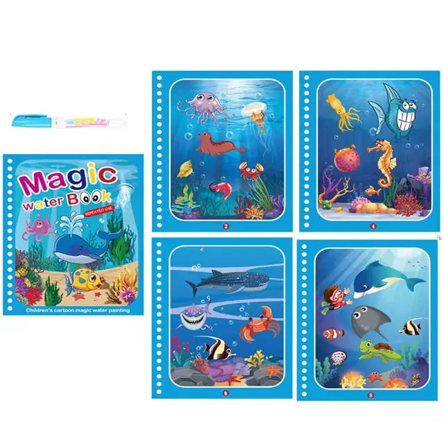 Magic Water Drawing Book with Pen