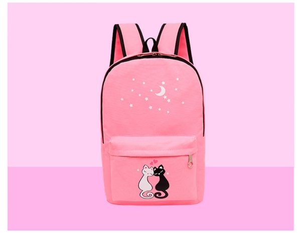 4-Piece Canvas School Bag Set for Kids