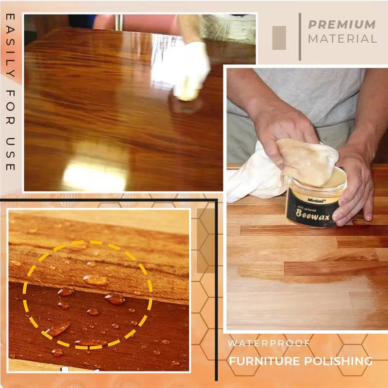 Wood Seasoning Beeswax for Furniture Care – 80g Complete Solution