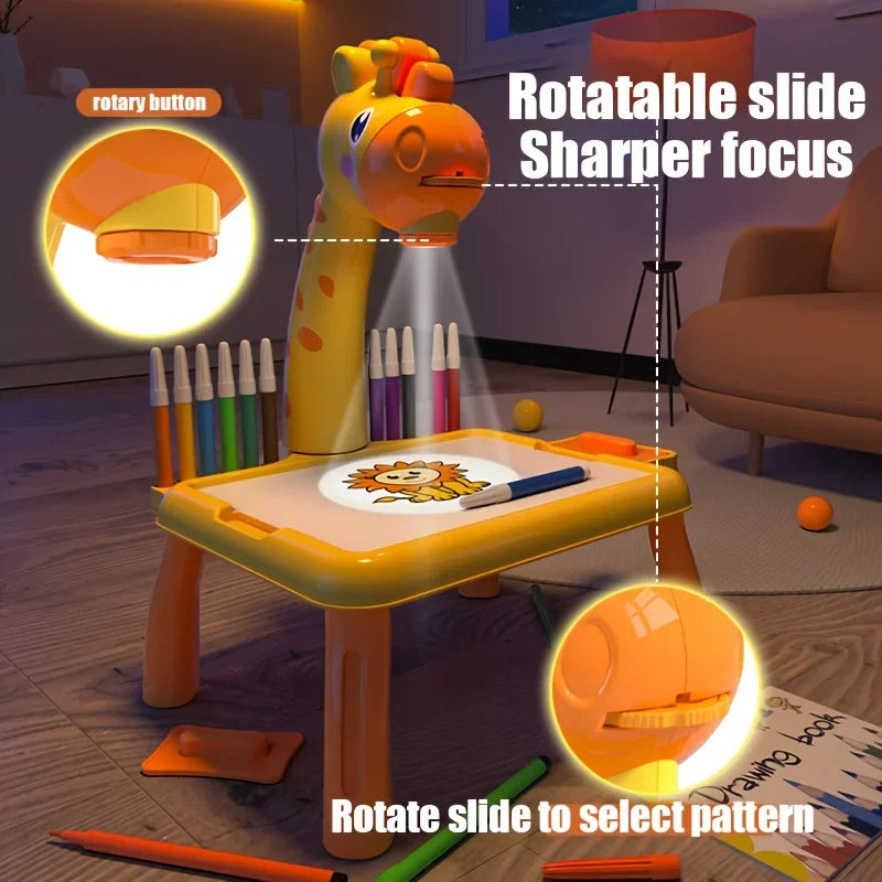 Kids LED Projector Drawing Board: Art & Learning Toy