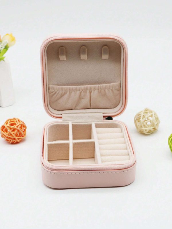 Stylish Leather Organizer – Jewelry Storage Box for Earrings, Rings & Cosmetics
