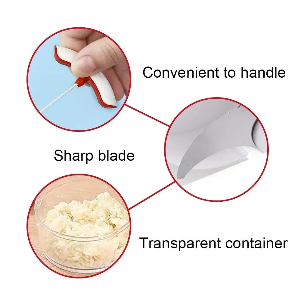 Combo Deal - Garlic Crusher + Mini Chopper Grinding Tool