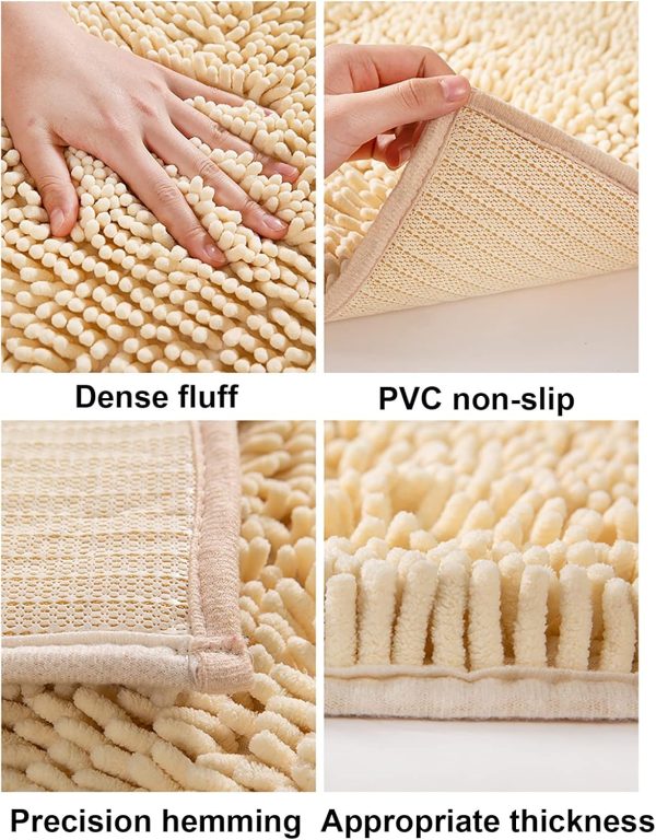 Super Soft Microfiber Nonslip Water Absorbent Bath Mat