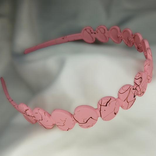 Heart-Shaped Headband -  Matte Plastic Hairband