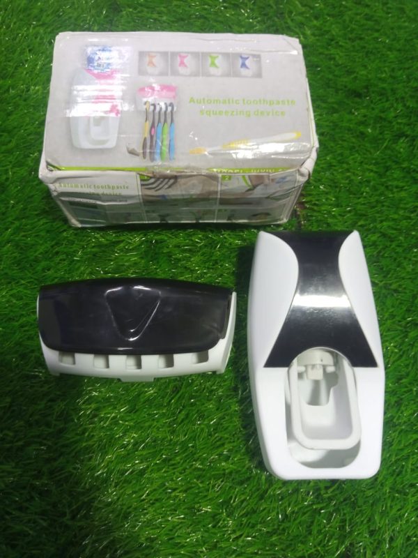 Hands-Free Toothpaste Squeezer & Toothbrush Organizer